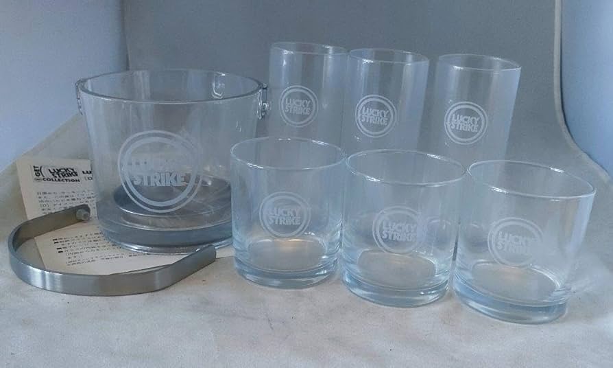 Amazon.co.jp: lucky strike ice bucket & glass set : Home